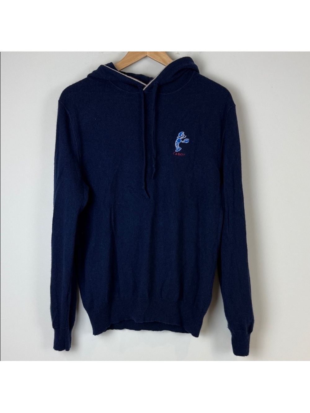 Ralph Lauren RLX Golf Navy Blue Cashmere Hoodie with Embroidered Logo